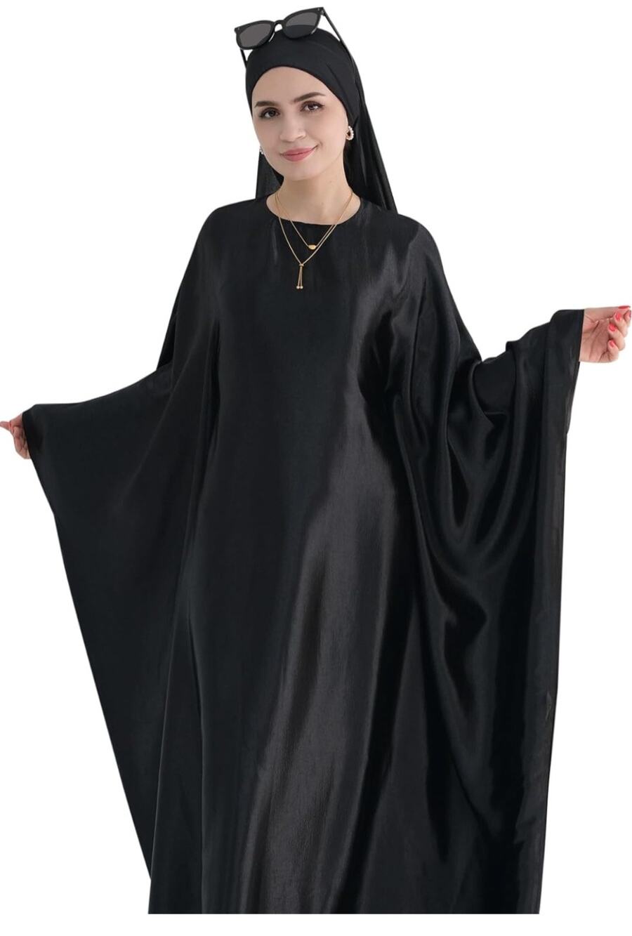 NIB Khalat Abaya Muslim Robe with Hijab Black Size 2
